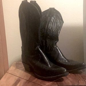Black cowboy boots